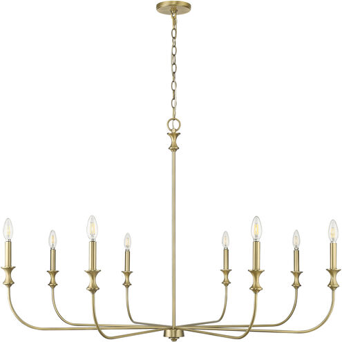 Savanne 8 Light 47.5 inch Vintage Brass Chandelier Ceiling Light